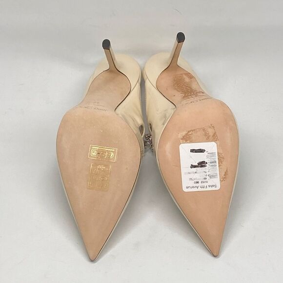 Jimmy Choo Bing 100MM Embellished Patent Leather Mules size 37 - Picture 14 of 15